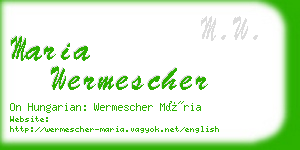maria wermescher business card